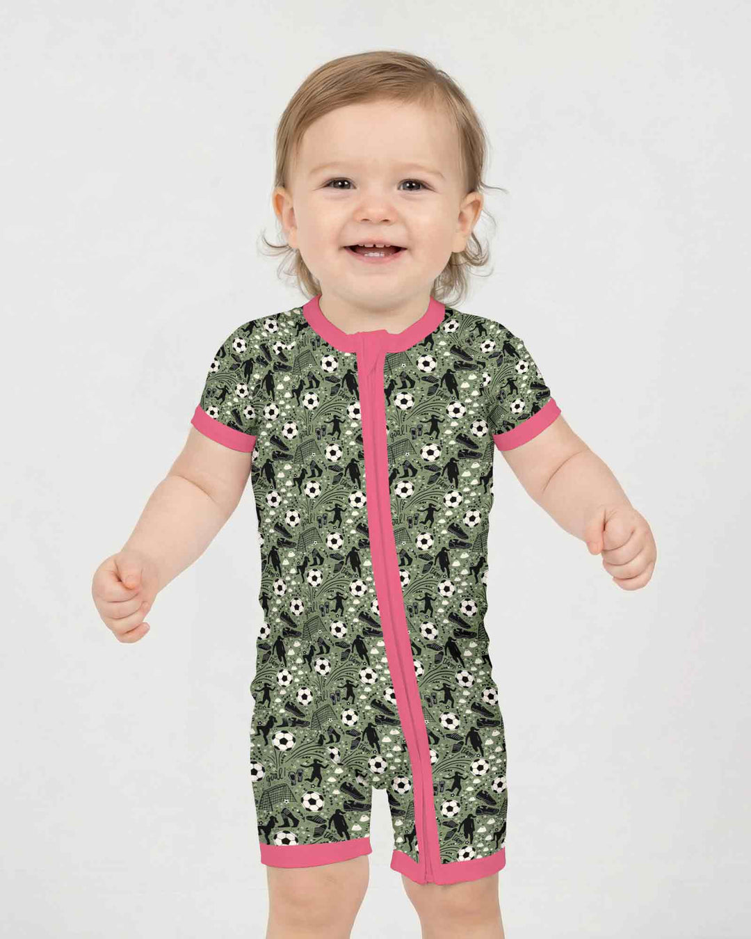 Sage Green Soccer Dreams Bamboo Shorty Zippy