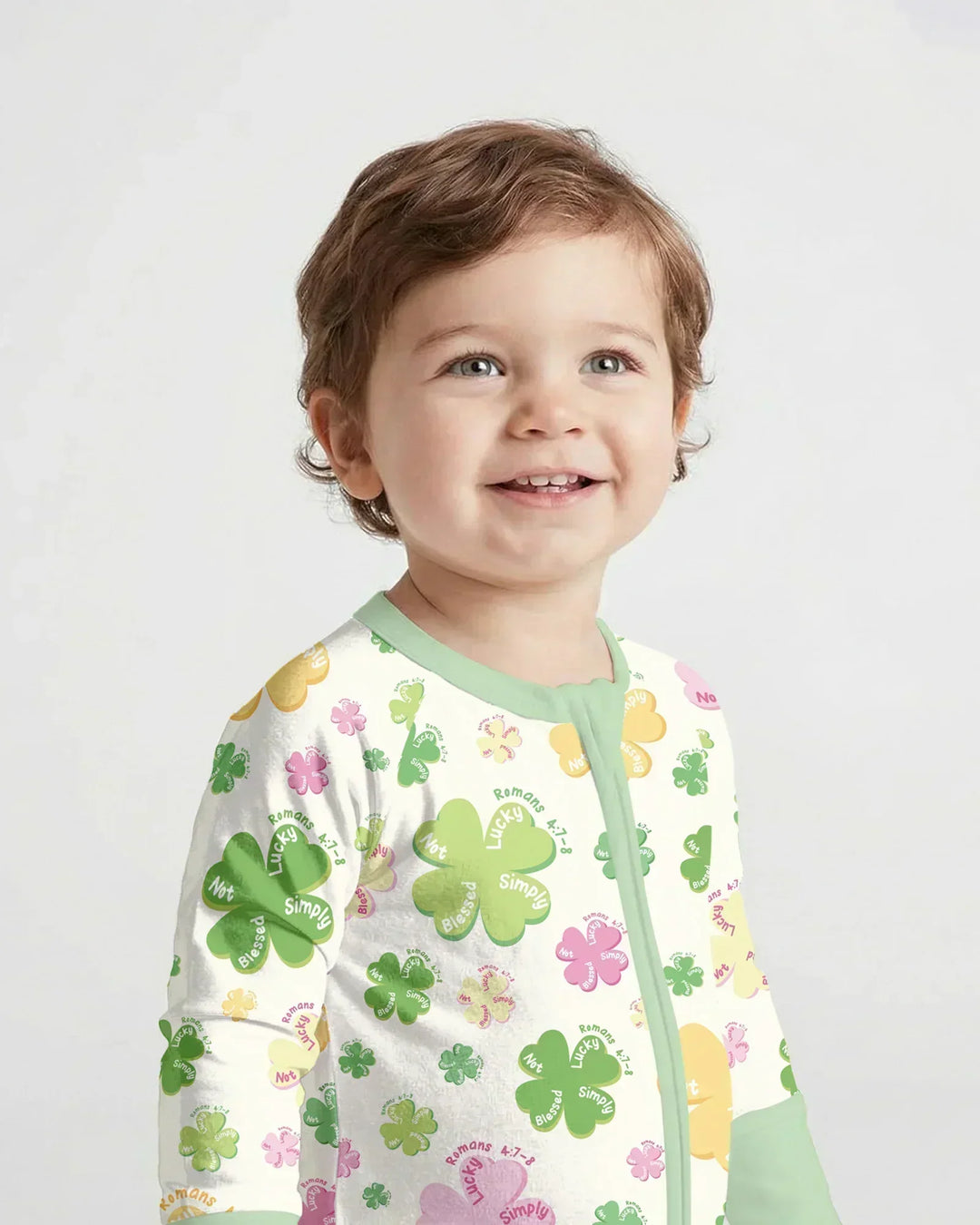 Shamrocks Print St. Patrick's Day Bamboo Convertible Zippy