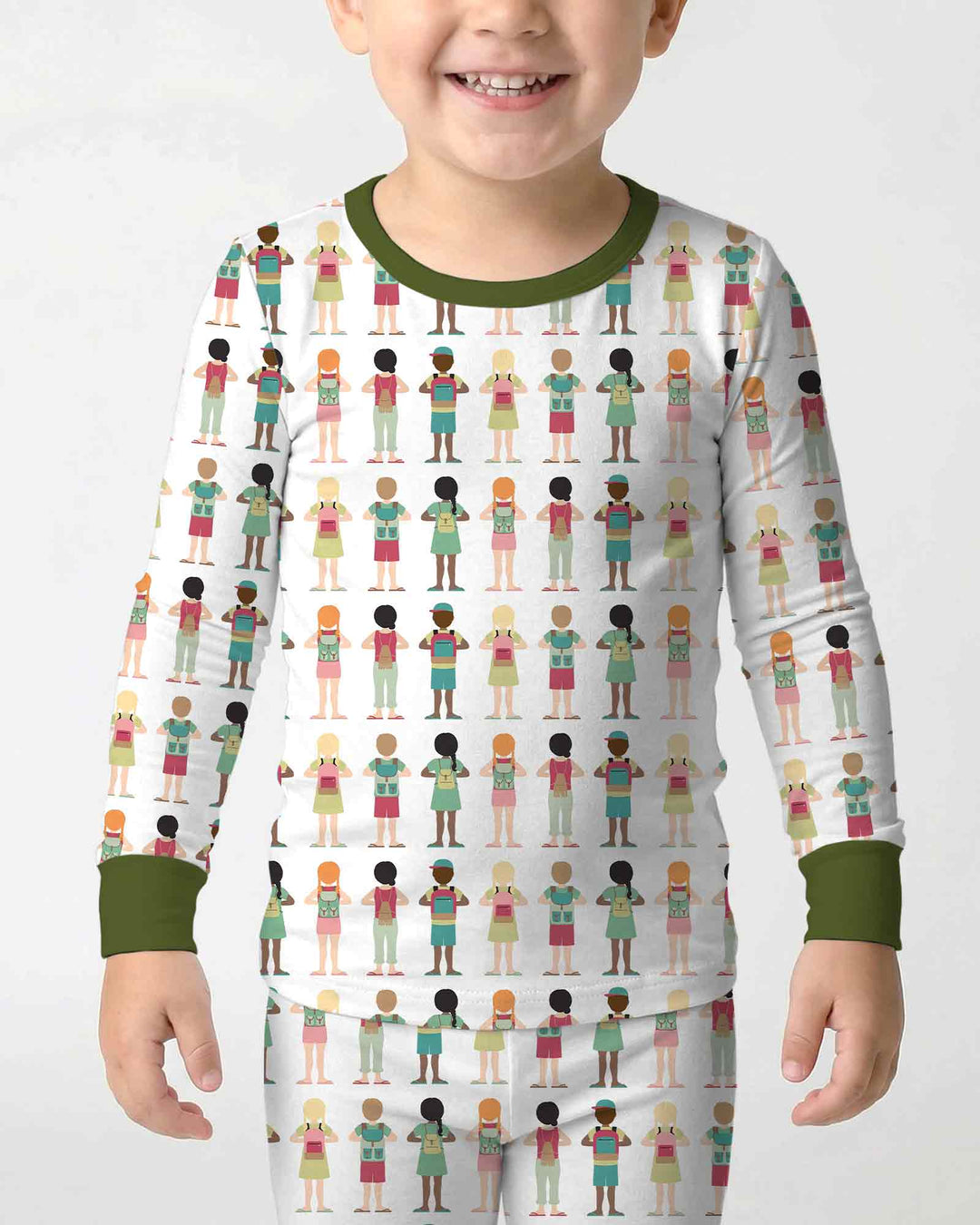 Little Friends Everywhere Bamboo Two Piece Long Sleeve Pajama Set