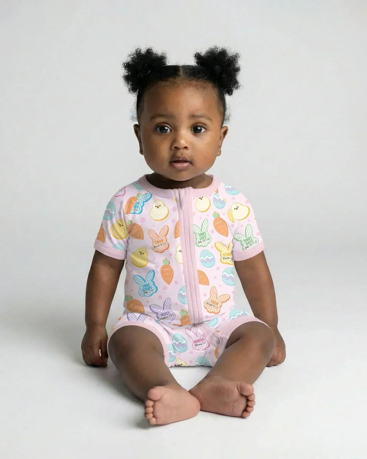 Easter Christian Bunny Bamboo Shorty Zippy