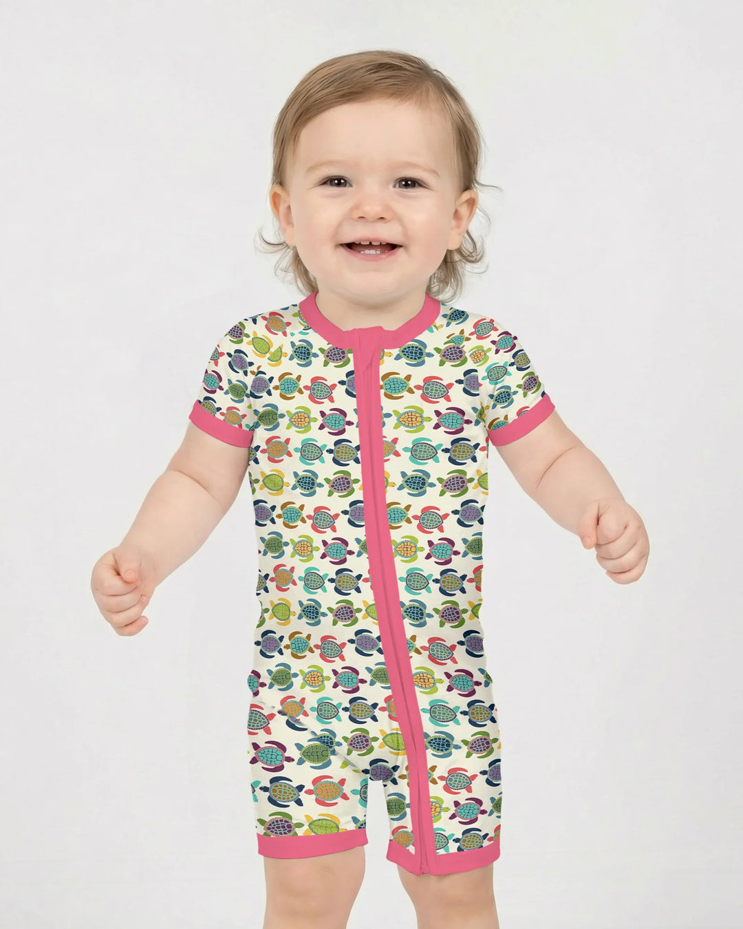 Happy Turtle Parade Bamboo Shorty Zippy