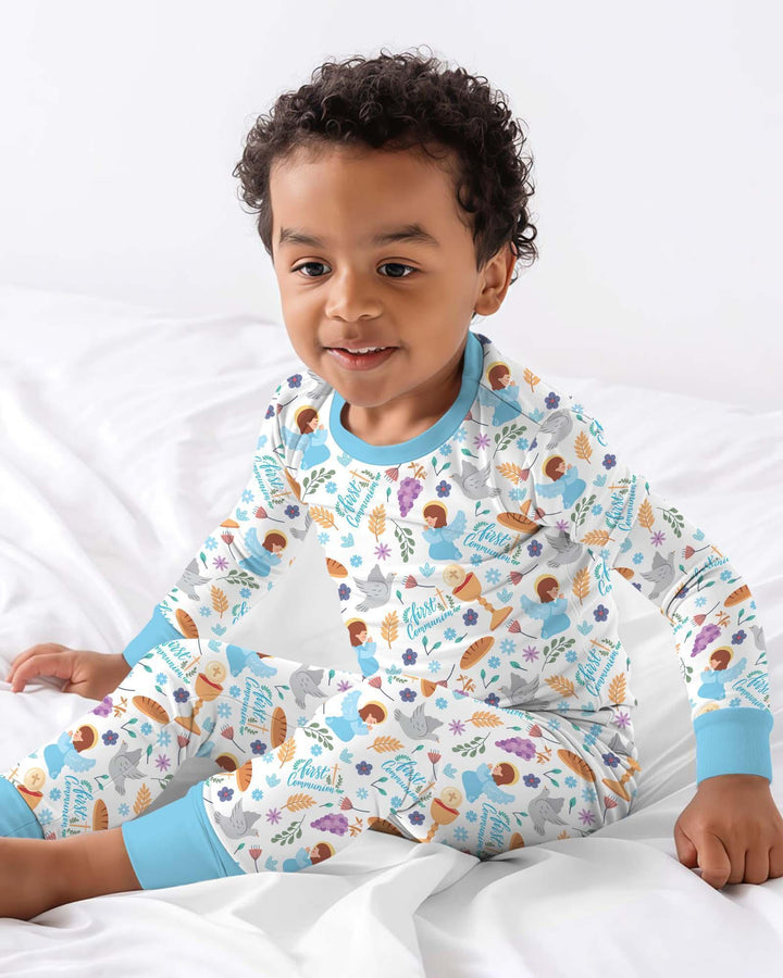 First Communion Bamboo Two Piece Long Sleeve Pajama Set