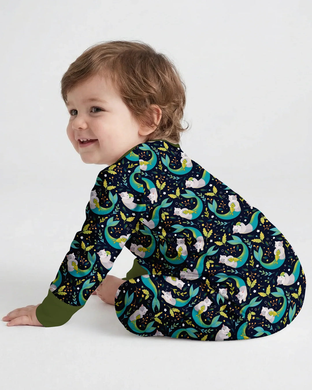Midnight Mermaid Cats  Bamboo Convertible Zippy