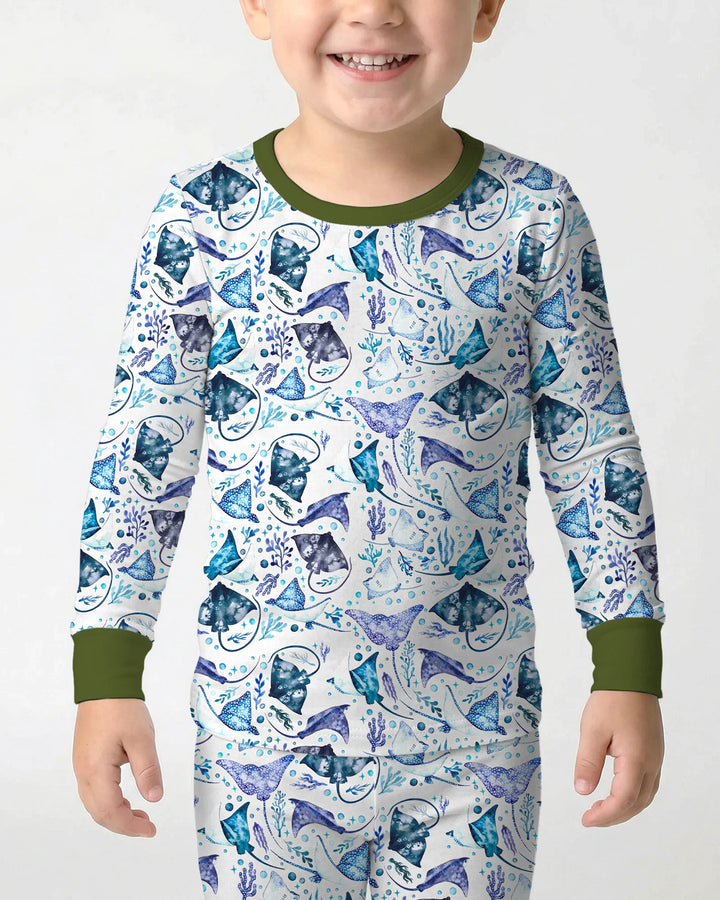Ocean Dreams Drift Bamboo Two Piece Long Sleeve Pajama Set