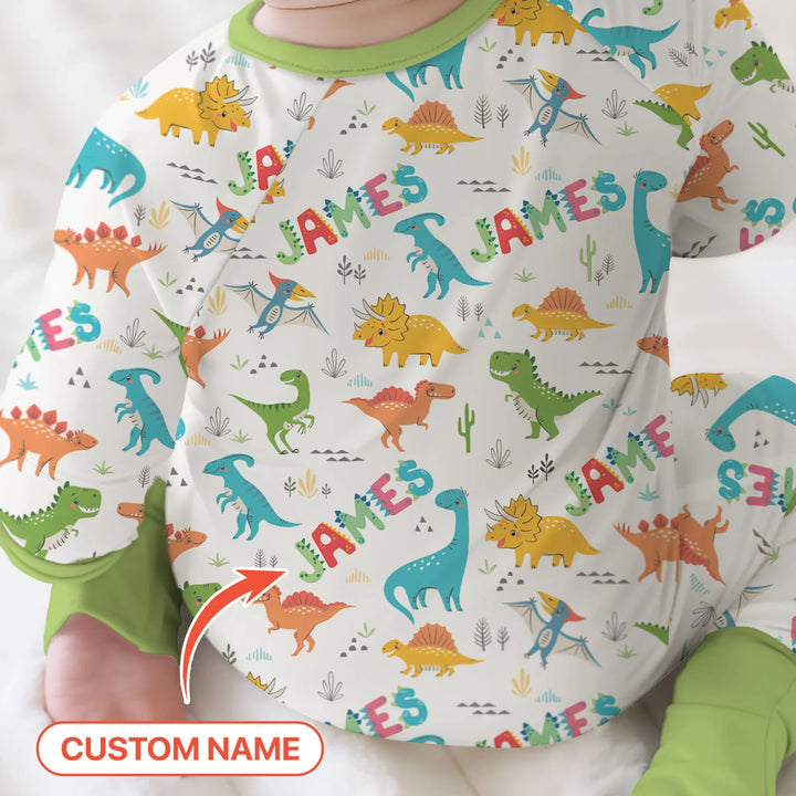 Dino Adventure Custom Name Bamboo Convertible Zippy