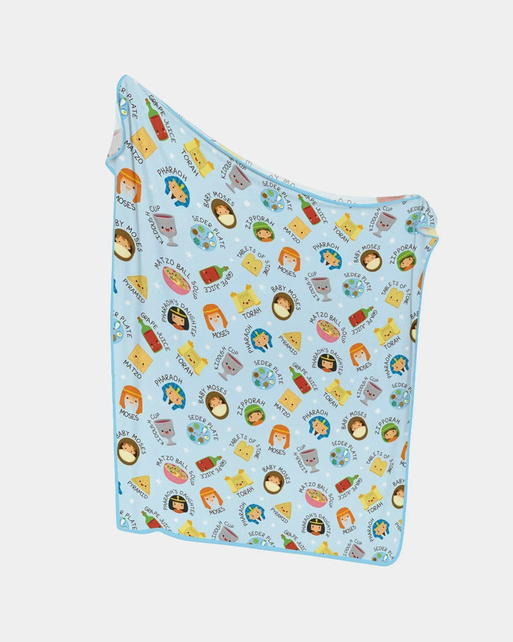Cute Passover Characters Bamboo Blanket