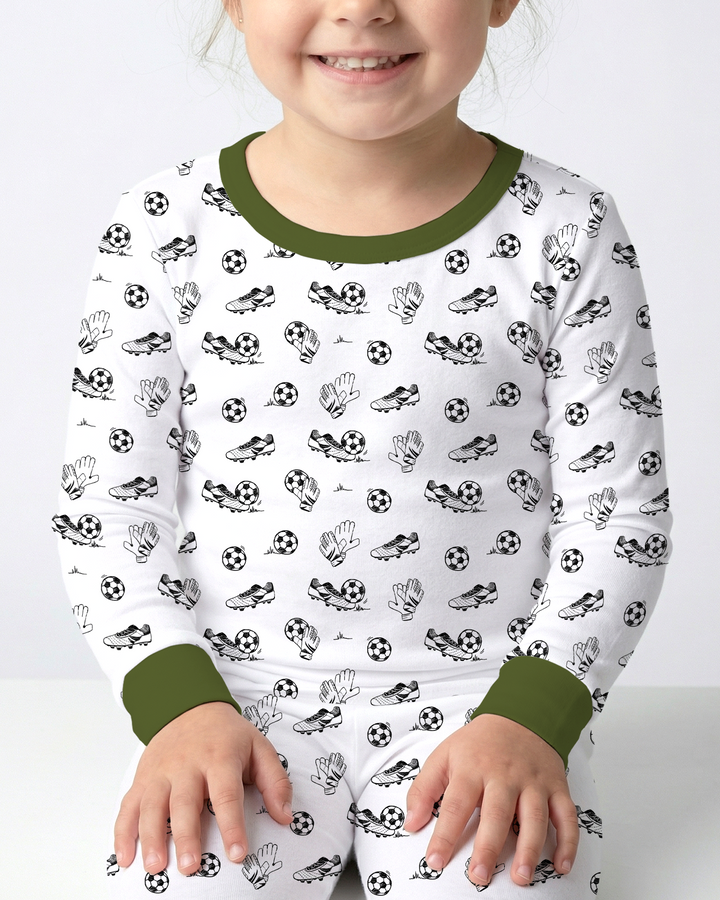 Future Soccer Champion Bamboo Two Piece Long Sleeve Pajama Set
