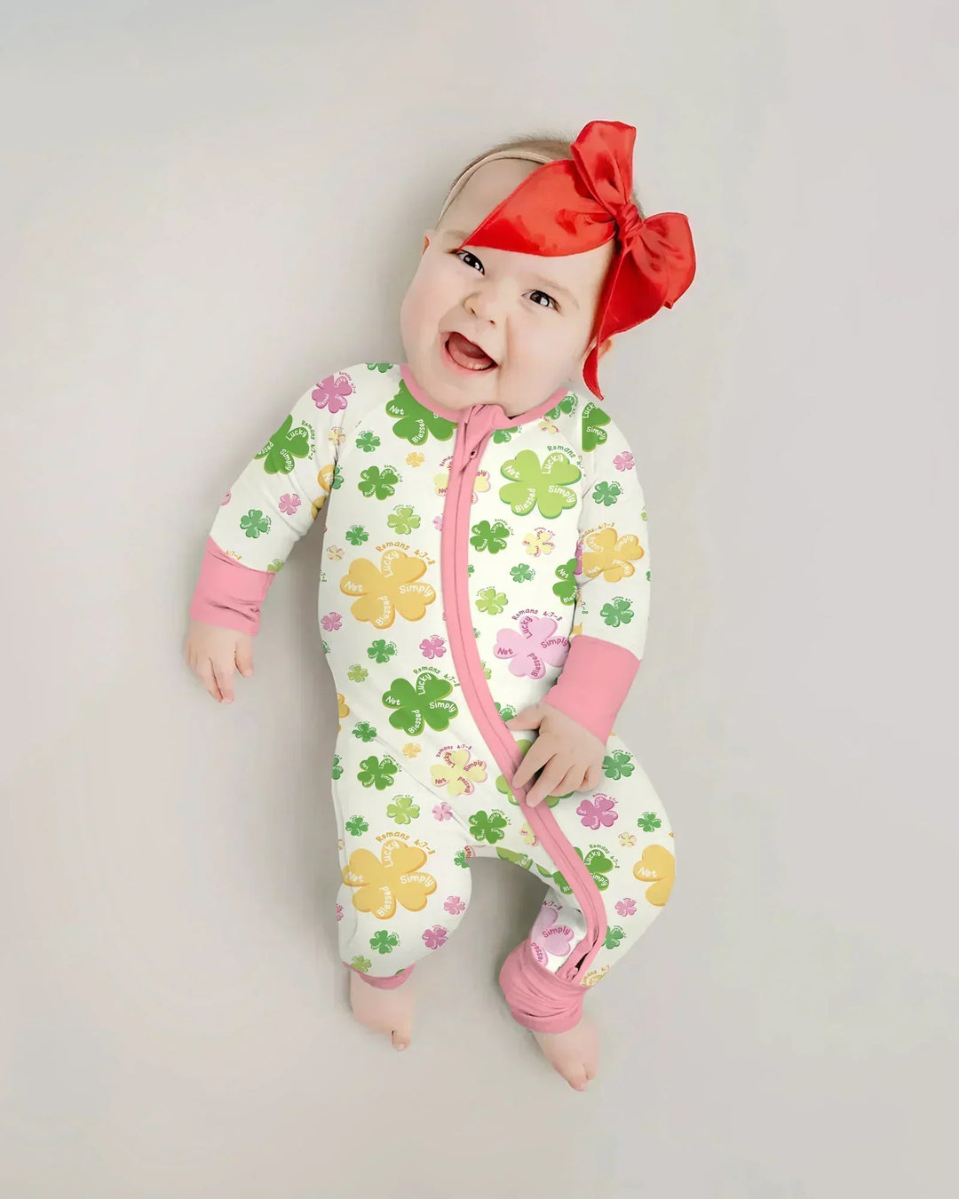 Shamrocks Print St. Patrick's Day Bamboo Convertible Zippy