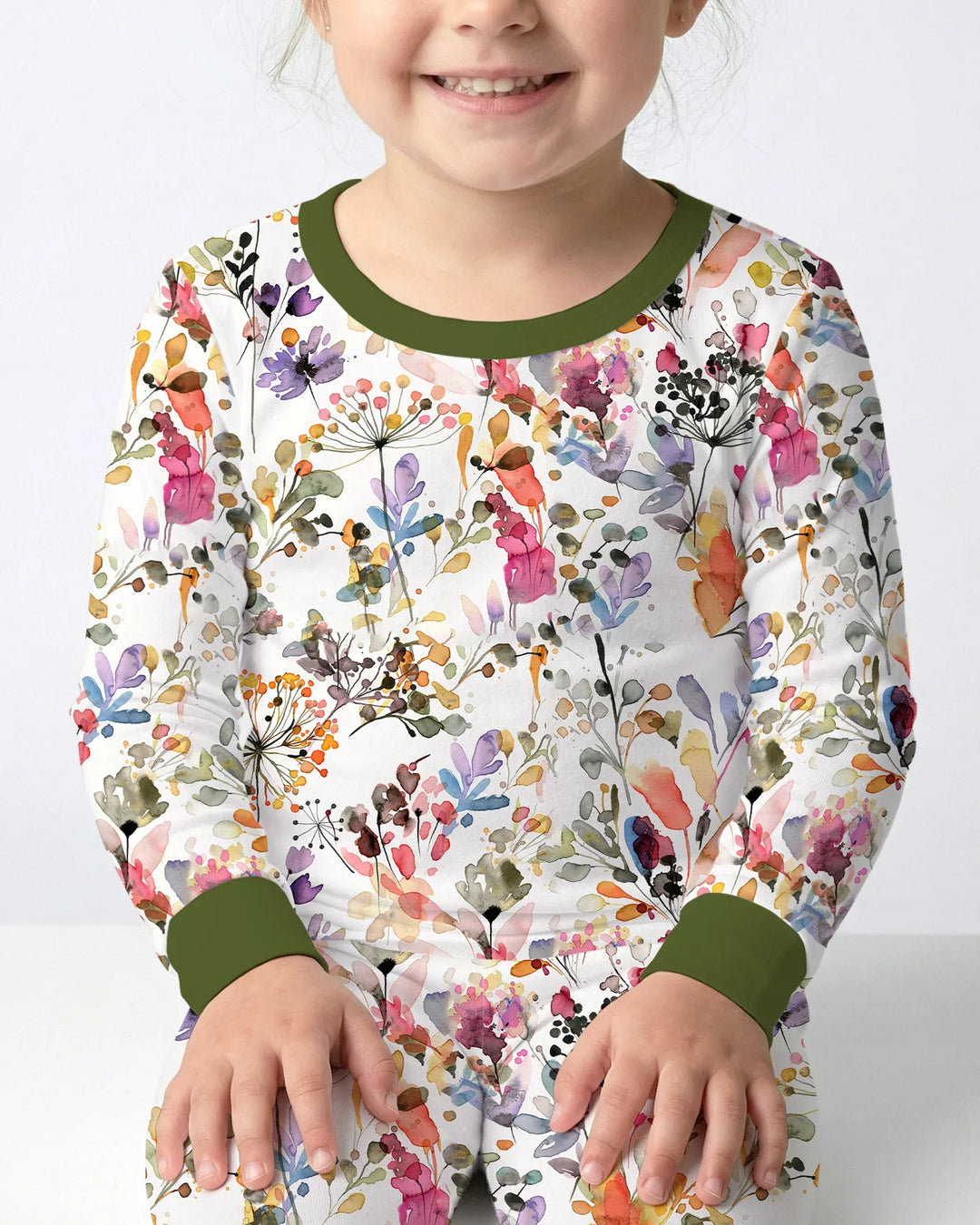 Autumn Meadow Botanicals Bamboo Two Piece Long Sleeve Pajama Set
