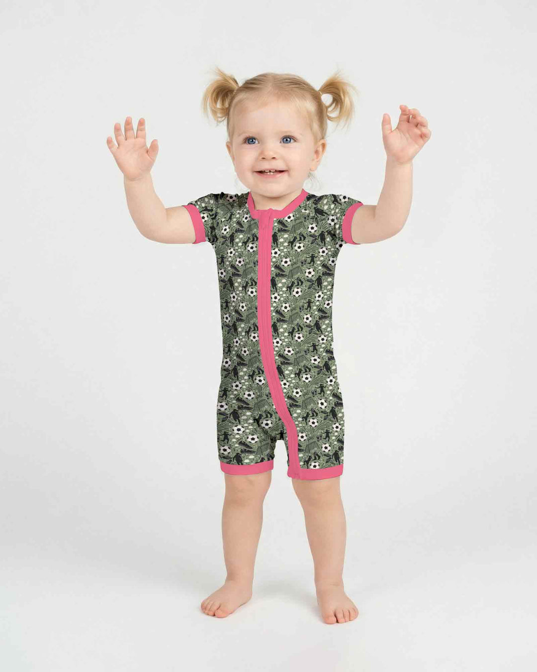 Sage Green Soccer Dreams Bamboo Shorty Zippy
