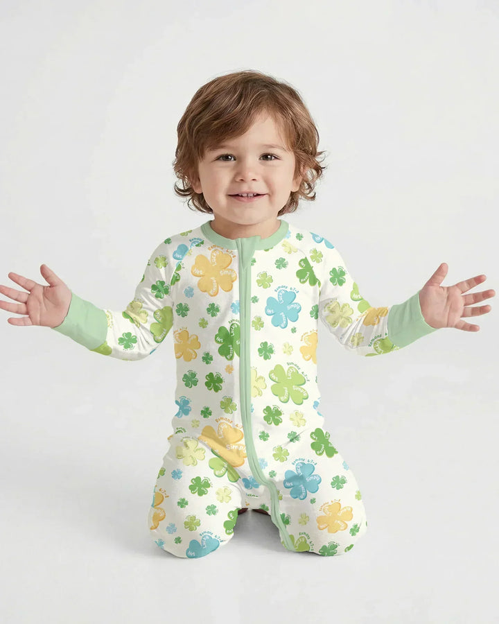 Shamrocks Print St. Patrick's Day Bamboo Convertible Zippy