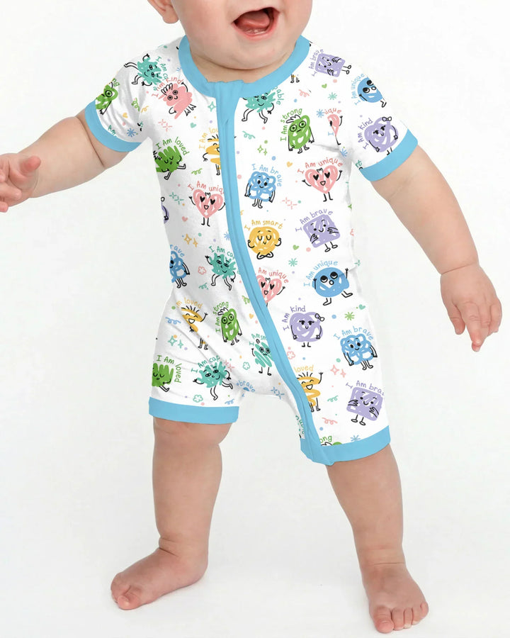 Positive Affirmations Bamboo Shorty Zippy