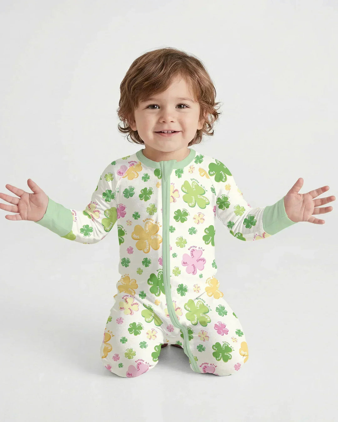 Shamrocks Print St. Patrick's Day Bamboo Convertible Zippy