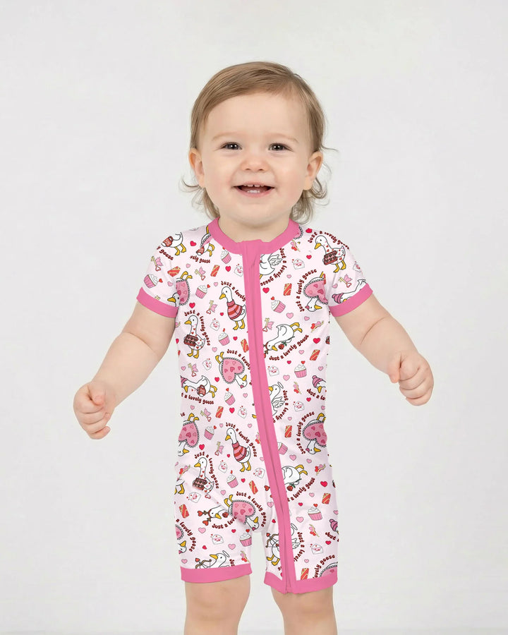 Valentine Silly Goose Bamboo Shorty Zippy