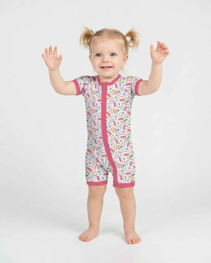 Pink Power School Supplies Bamboo Shorty Zippy