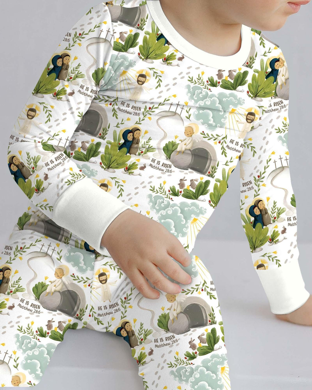 He Is Risen Bamboo Two Piece Long Sleeve Pajama Set