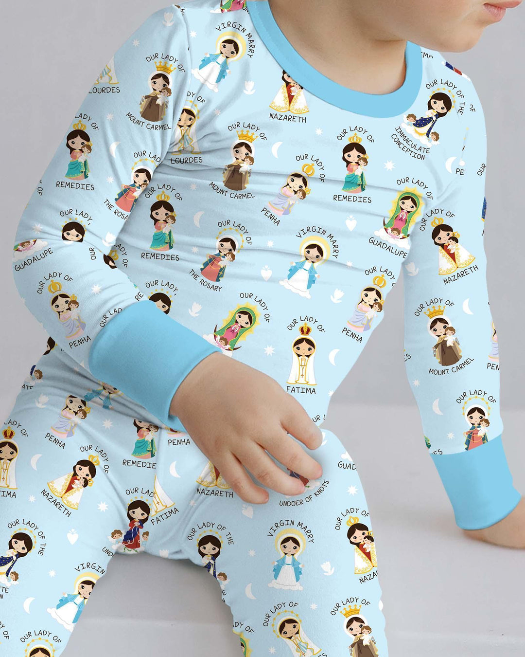 Little Marian Blessings Bamboo Two Piece Long Sleeve Pajama Set