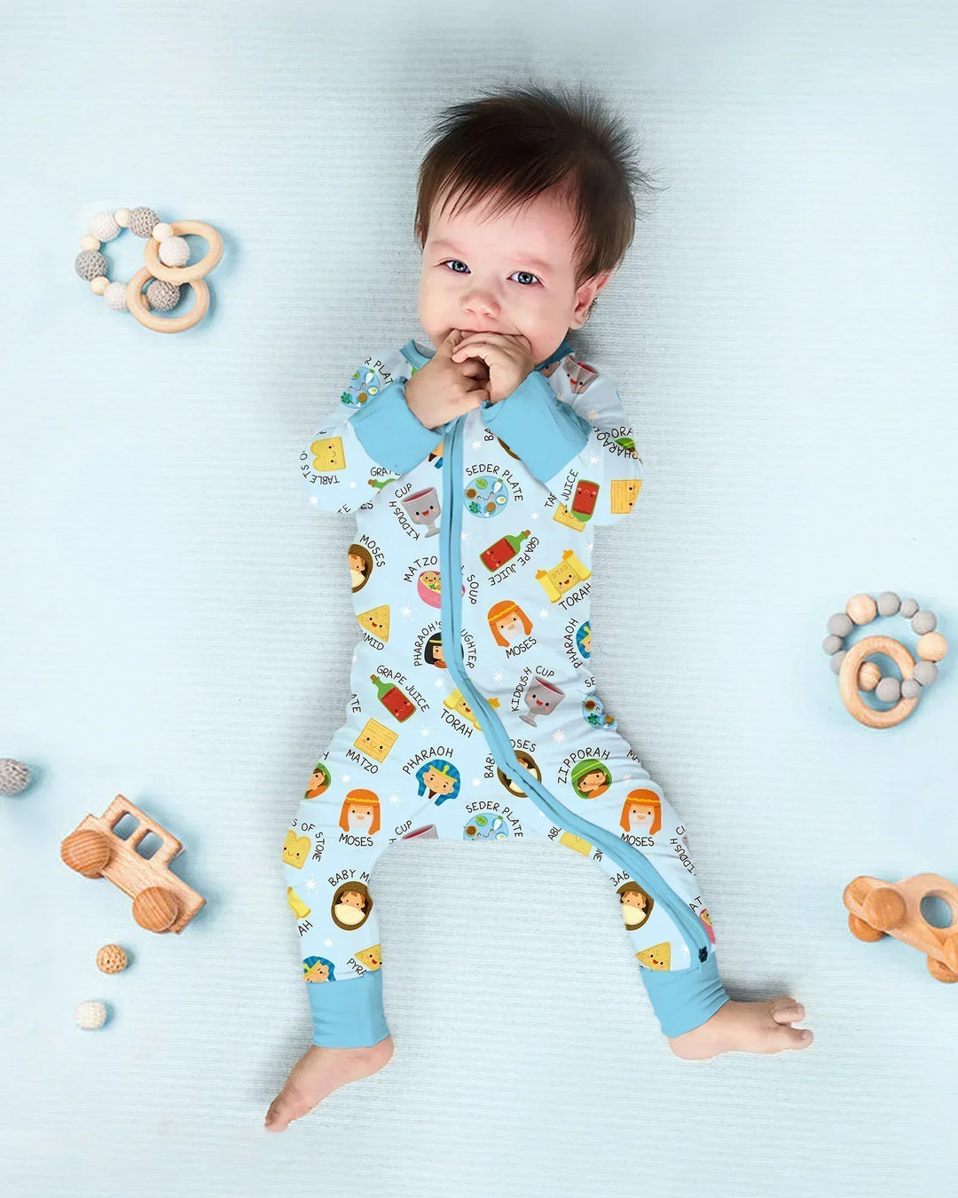 Cute Passover Characters Bamboo Convertible Zippy