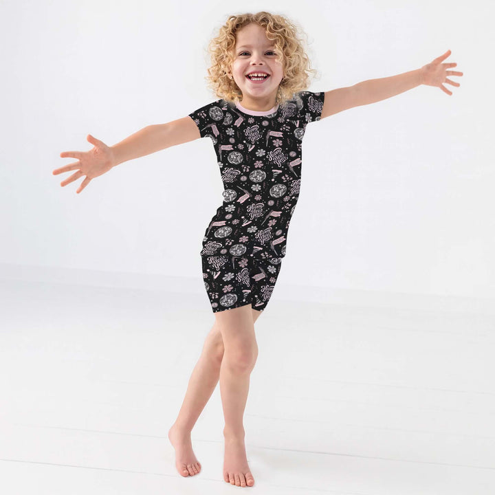 Disco New Years Eve Bamboo Two Piece Short Sleeve Shorts Pajama Set
