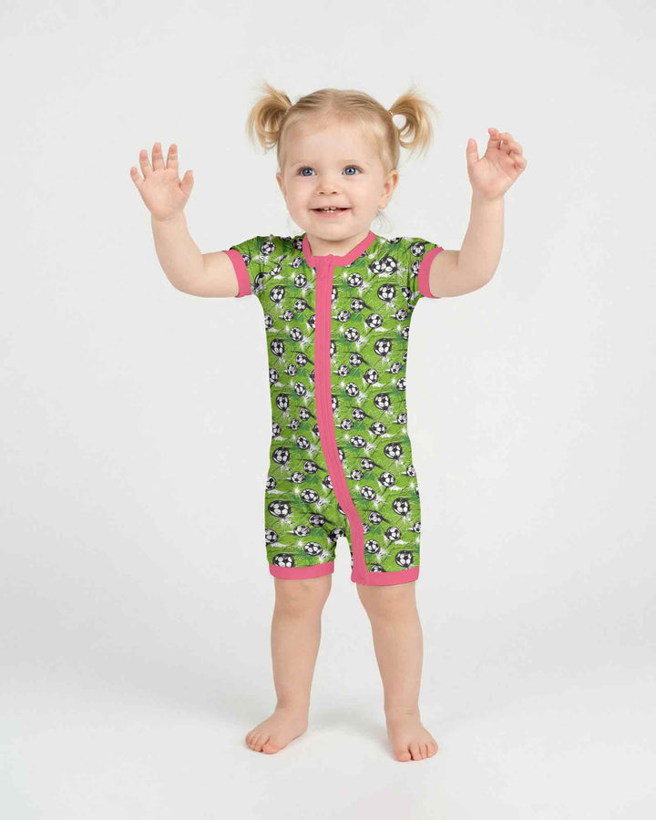 Green Soccer Energy Bamboo Shorty Zippy