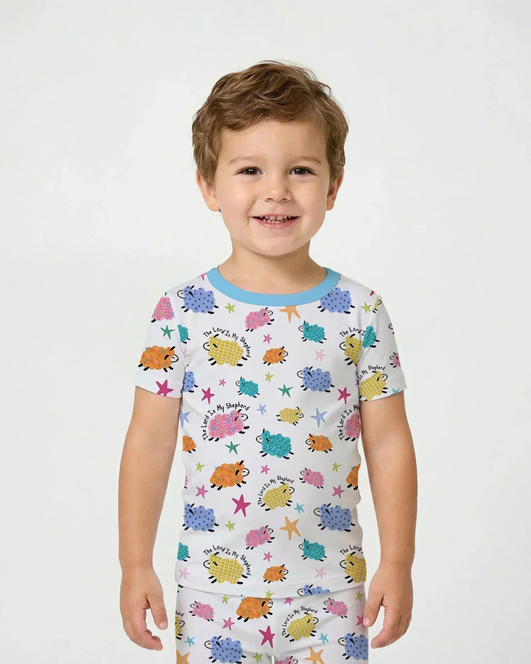 The Lord Is My Shepherd Bamboo Two Piece Short Sleeve Pajama Set