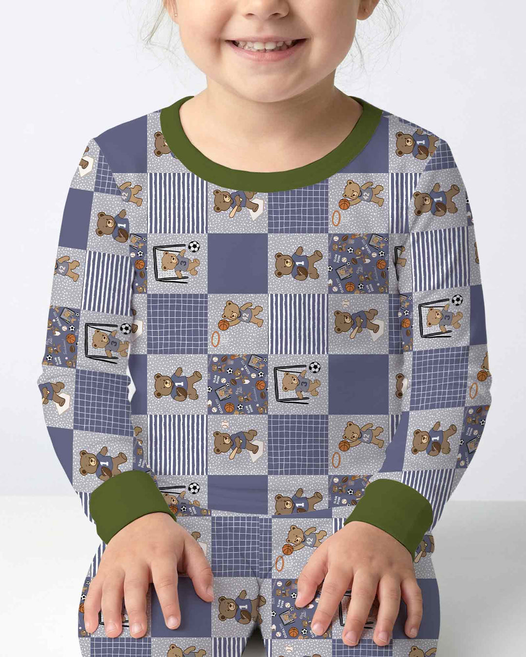 Game Day Teddy Bamboo Two Piece Long Sleeve Pajama Set