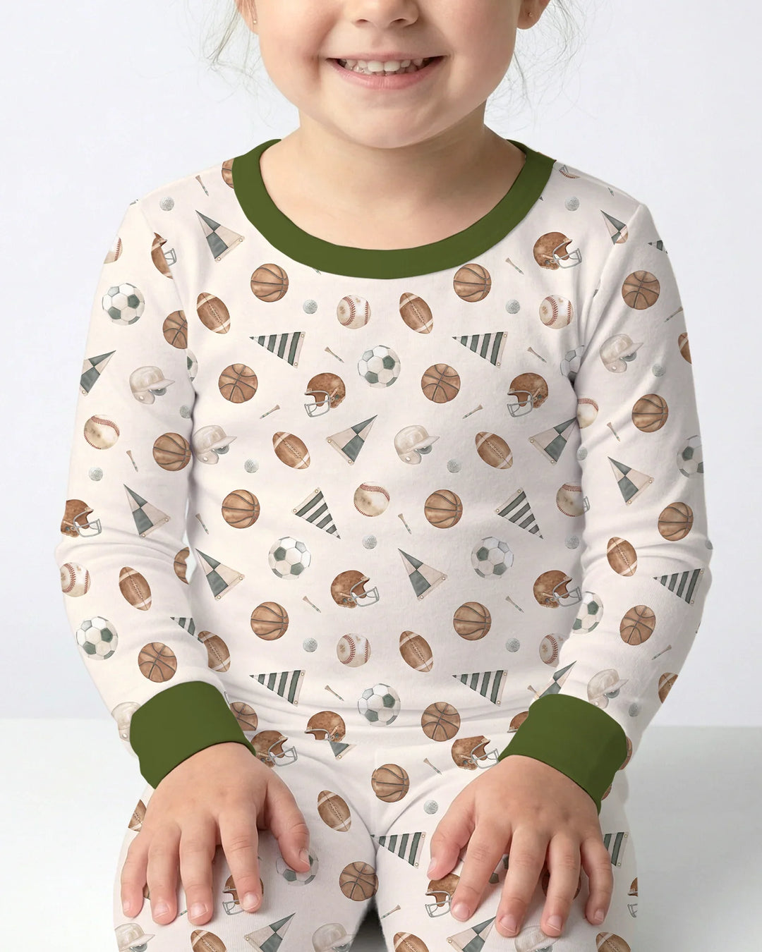 Little League Bamboo Two Piece Long Sleeve Pajama Set