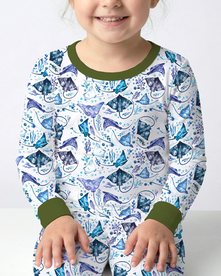 Ocean Dreams Drift Bamboo Two Piece Long Sleeve Pajama Set