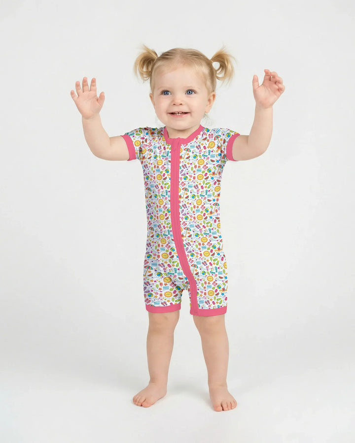 Sunshine Splash Party Bamboo Shorty Zippy