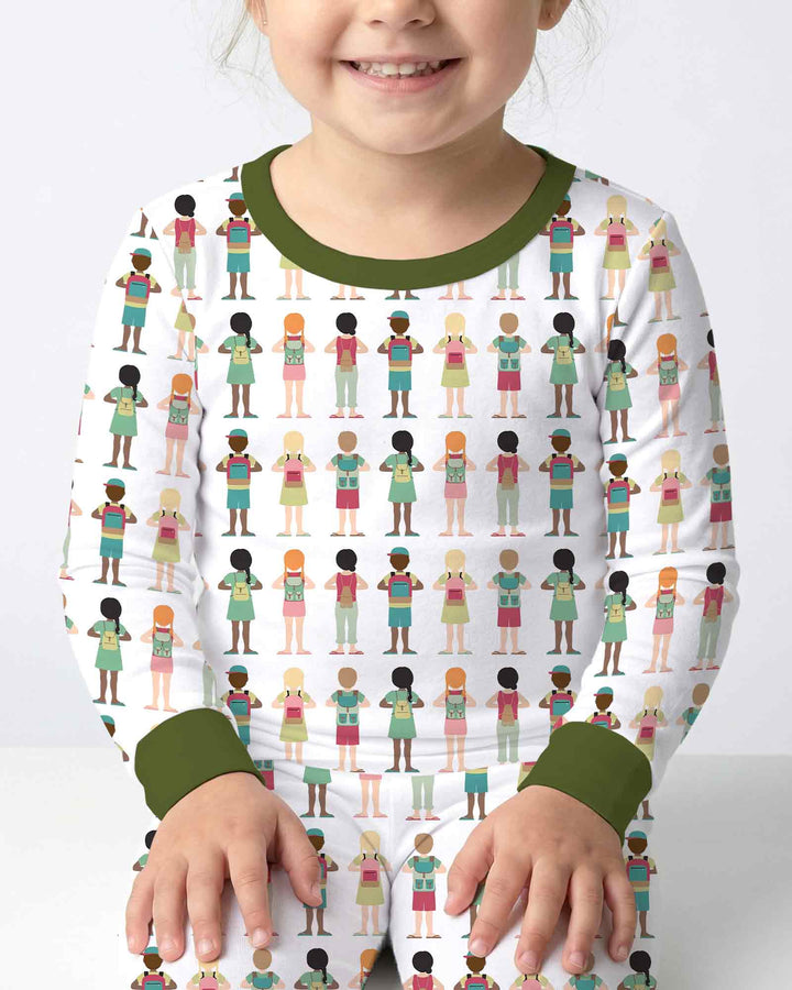Little Friends Everywhere Bamboo Two Piece Long Sleeve Pajama Set