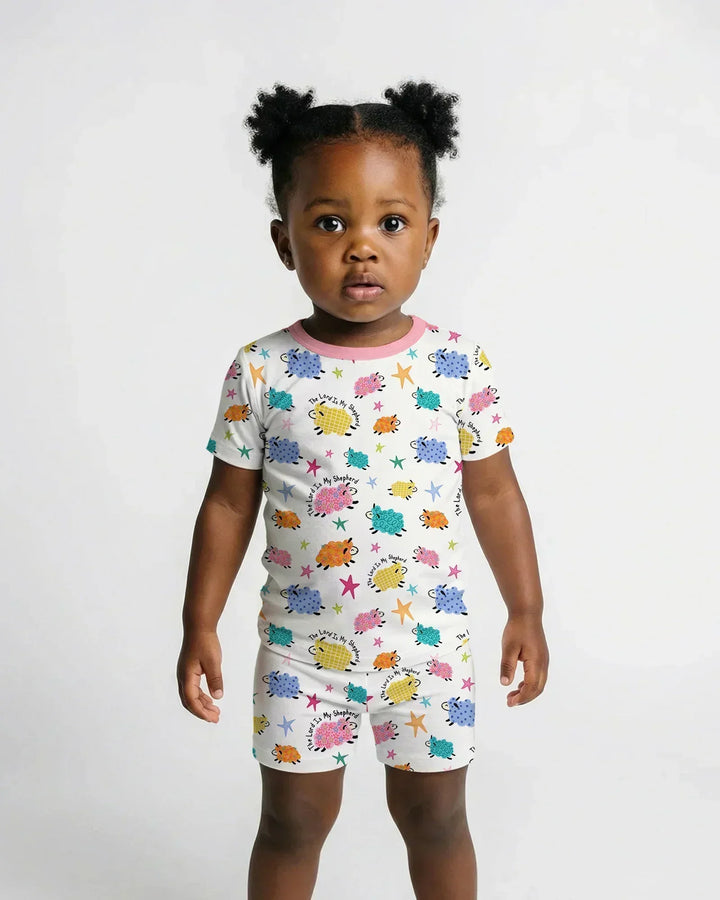 The Lord Is My Shepherd Bamboo Two Piece Short Sleeve Shorts Pajama Set