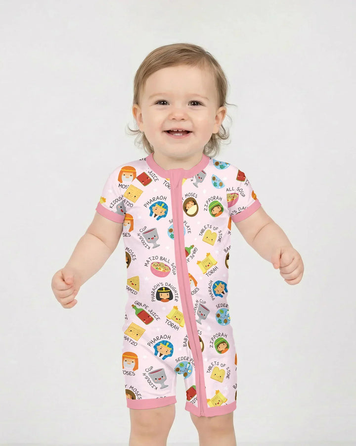 Cute Passover Characters Bamboo Shorty Zippy