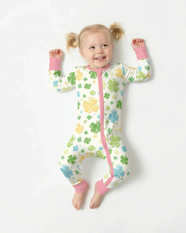 Shamrocks Print St. Patrick's Day Bamboo Convertible Zippy