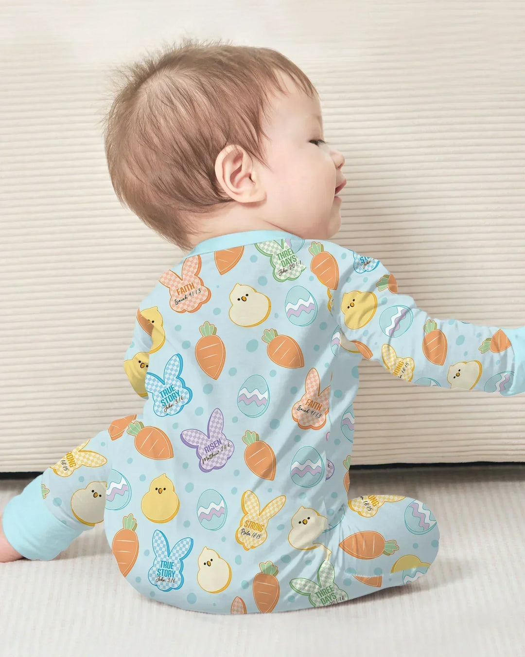 Easter Christian Bunny Bamboo Convertible Zippy