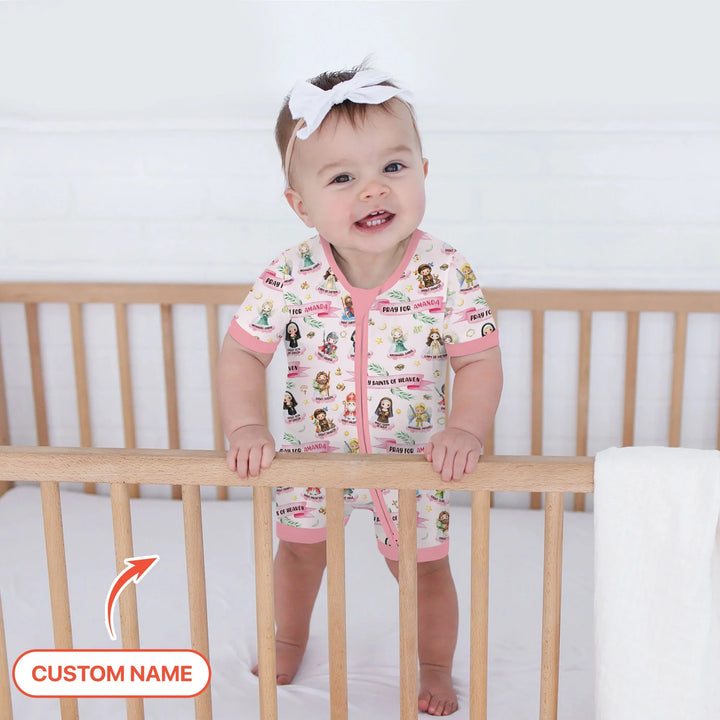 Holy Saints of Heaven Custom Name Bamboo Shorty Zippy