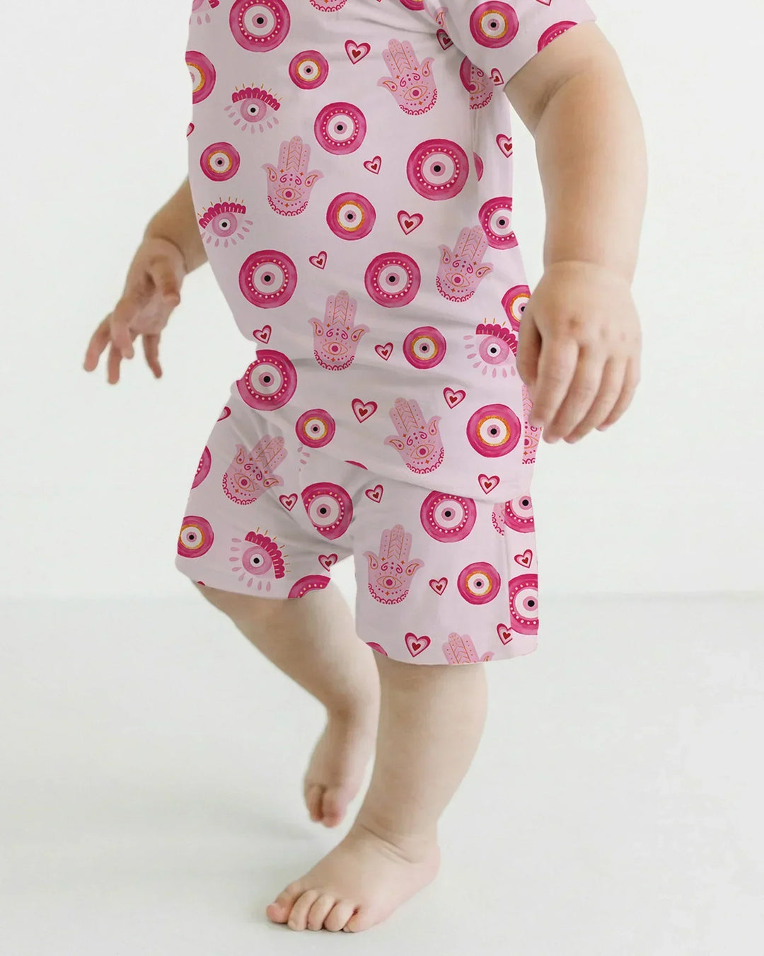 Mini Mystic Family Matching Bamboo Two Piece Short Sleeve Shorts Pajama Set