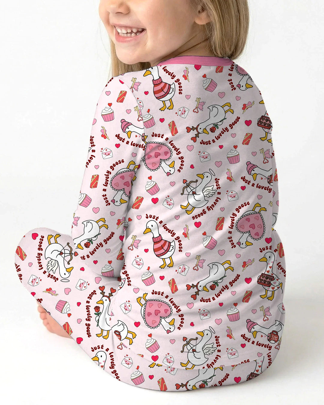 Valentine Silly Goose Bamboo Two Piece Long Sleeve Pajama Set