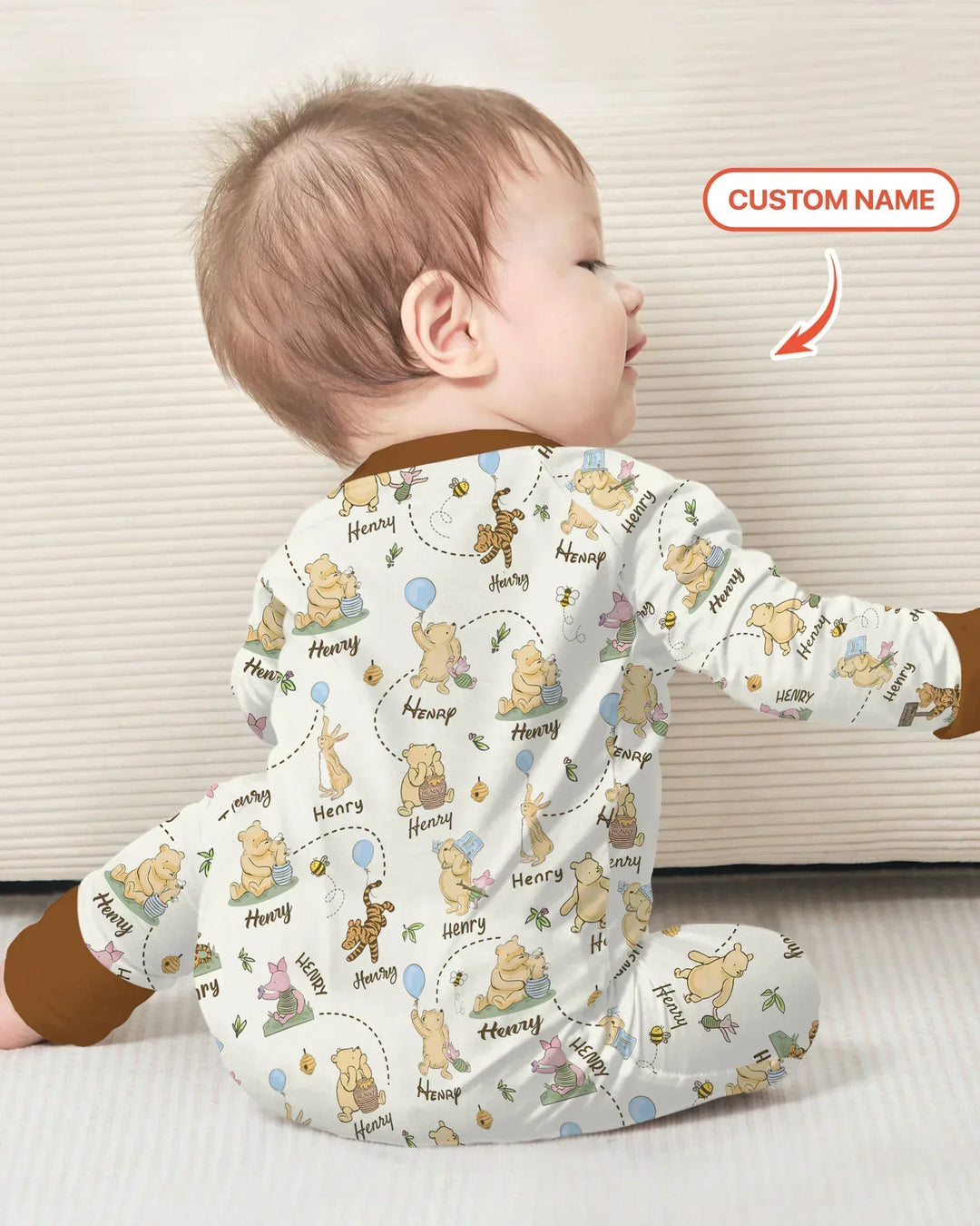 Once Upon A Bear Custom Name Bamboo Convertible Zippy