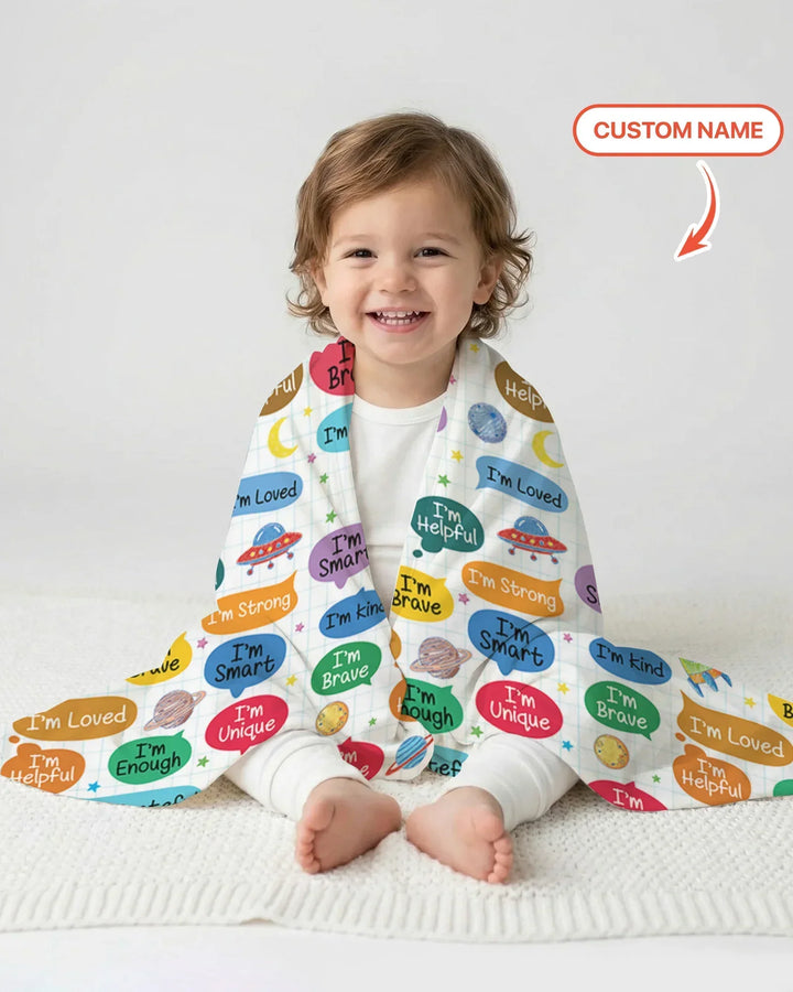 Personalized I'm Kind I'm Brave Bamboo Blanket