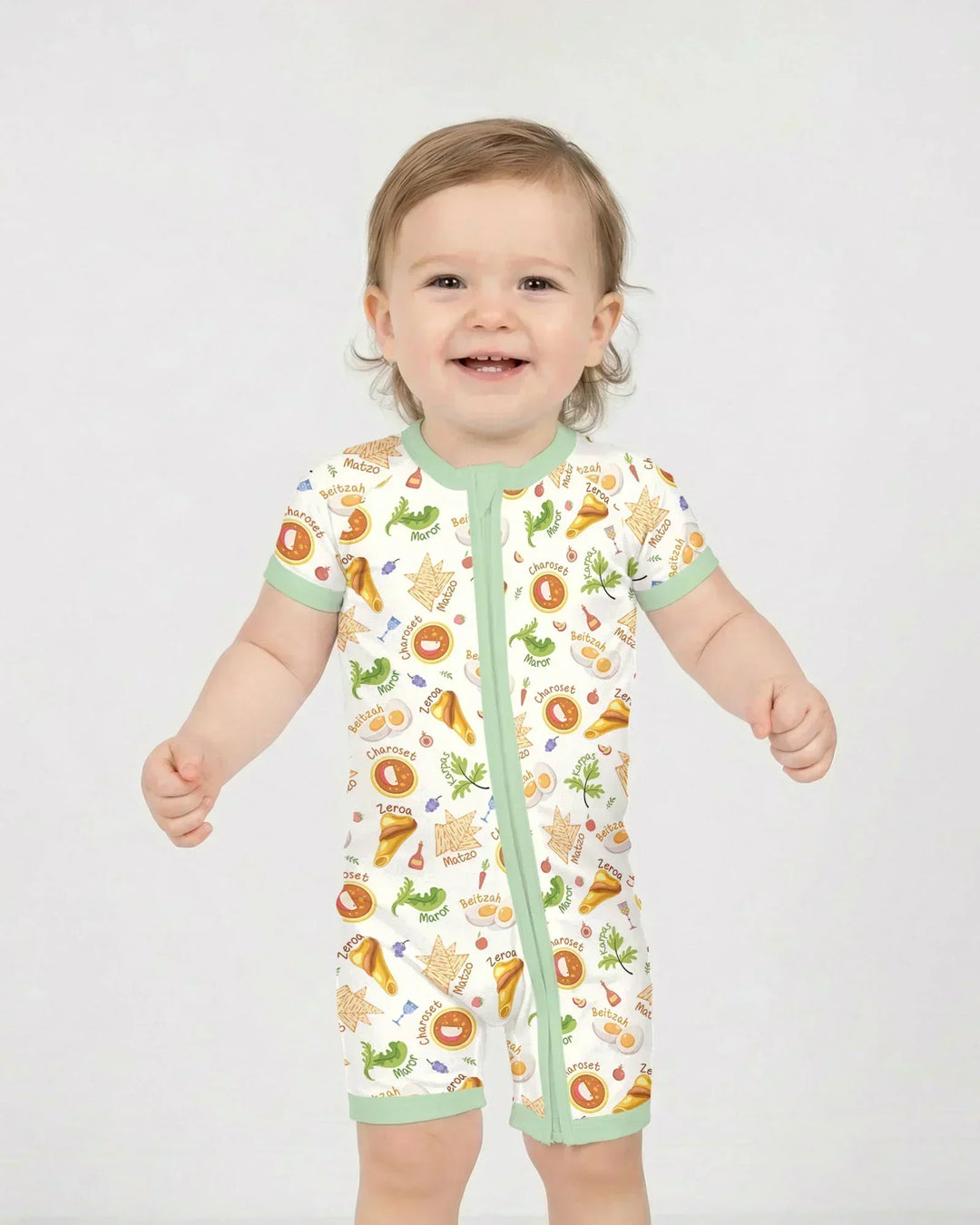 Happy Passover Family Matching Bamboo Shorty Zippy
