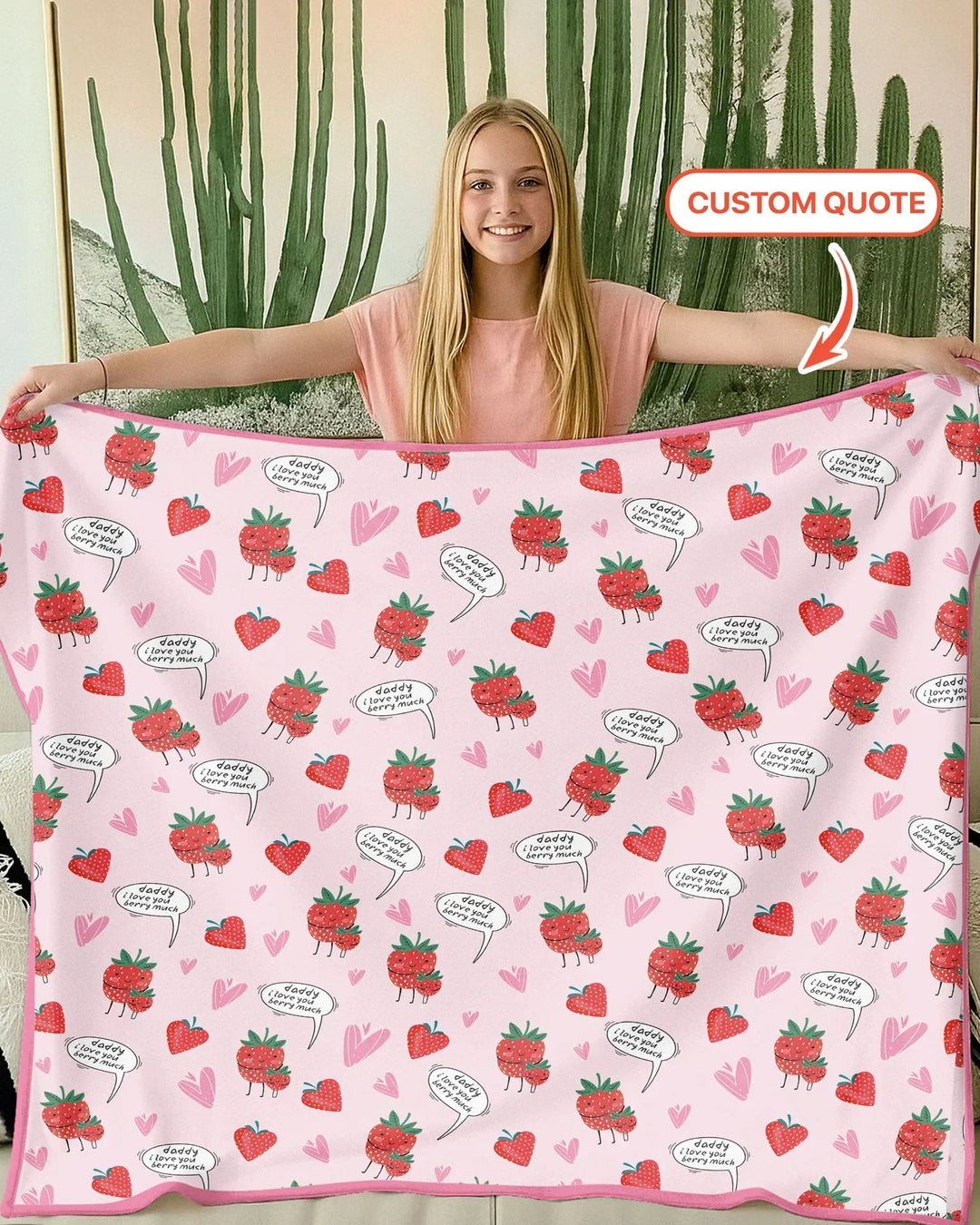 I love you berry much Bamboo Blanket