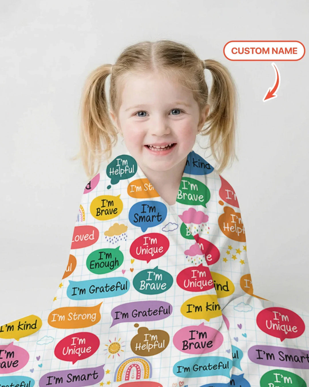 Personalized I'm Kind I'm Brave Bamboo Blanket