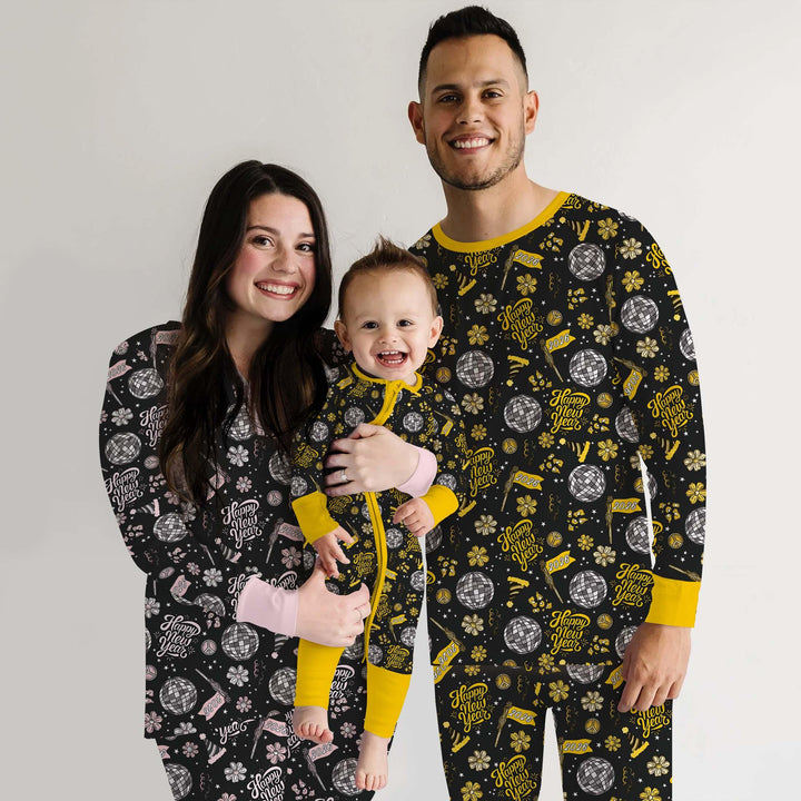 Disco New Years Eve Bamboo Two Piece Long Sleeve Pajama Set