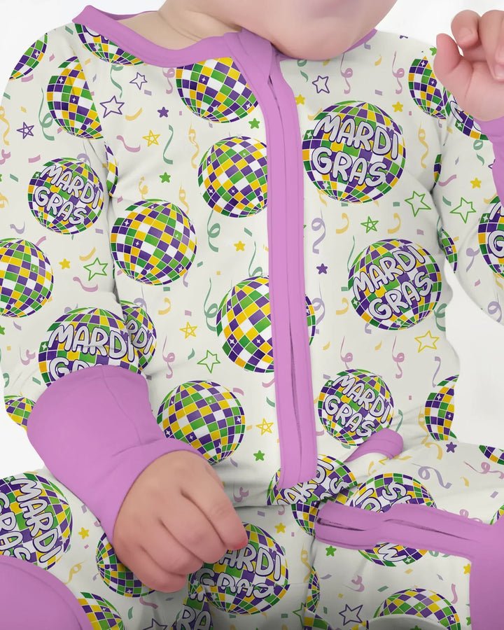 Mardi Gras Disco Ball Bamboo Convertible Zippy