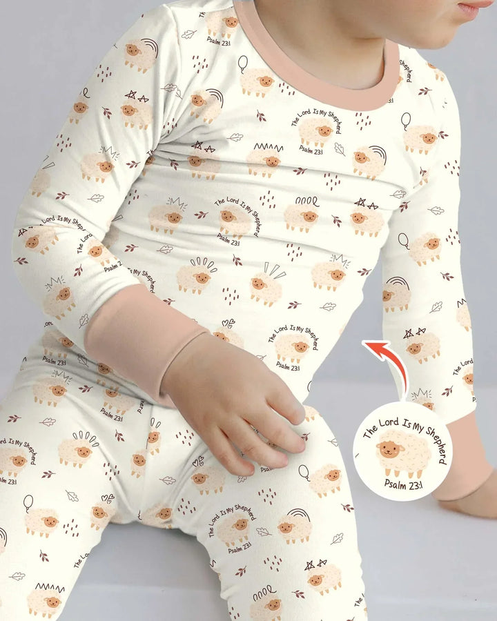 The Lord Is My Shepherd Baby Bamboo Two Piece Long Sleeve Pajama Set