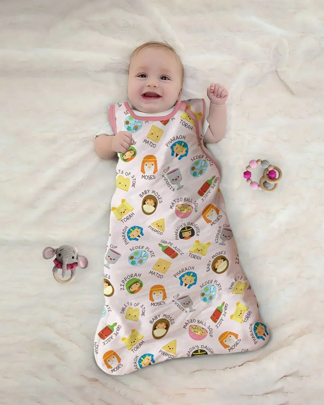 Cute Passover Characters Bamboo Sleep Bag