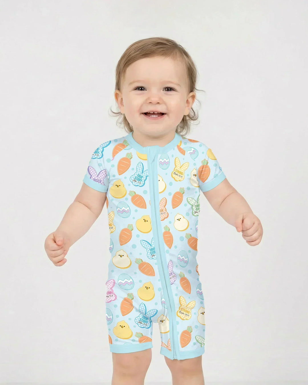 Easter Christian Bunny Bamboo Shorty Zippy
