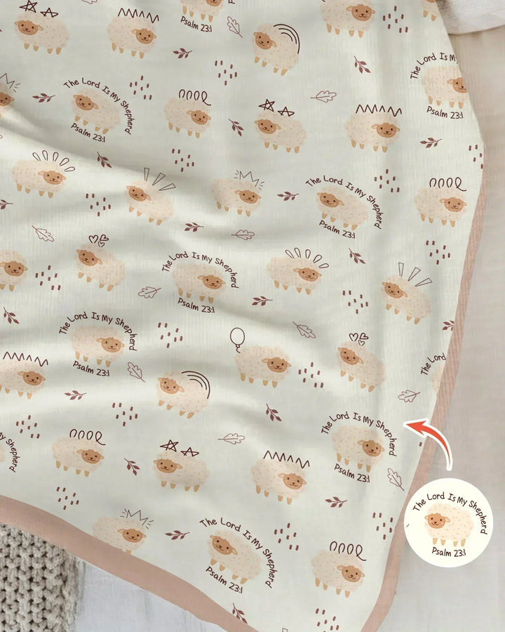 The Lord Is My Shepherd Baby Bamboo Blanket