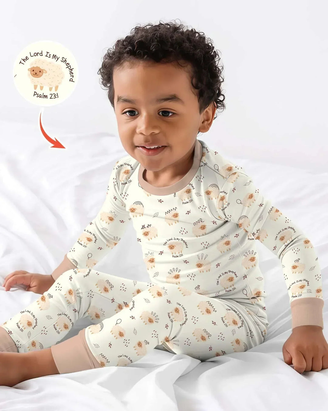 The Lord Is My Shepherd Baby Bamboo Two Piece Long Sleeve Pajama Set