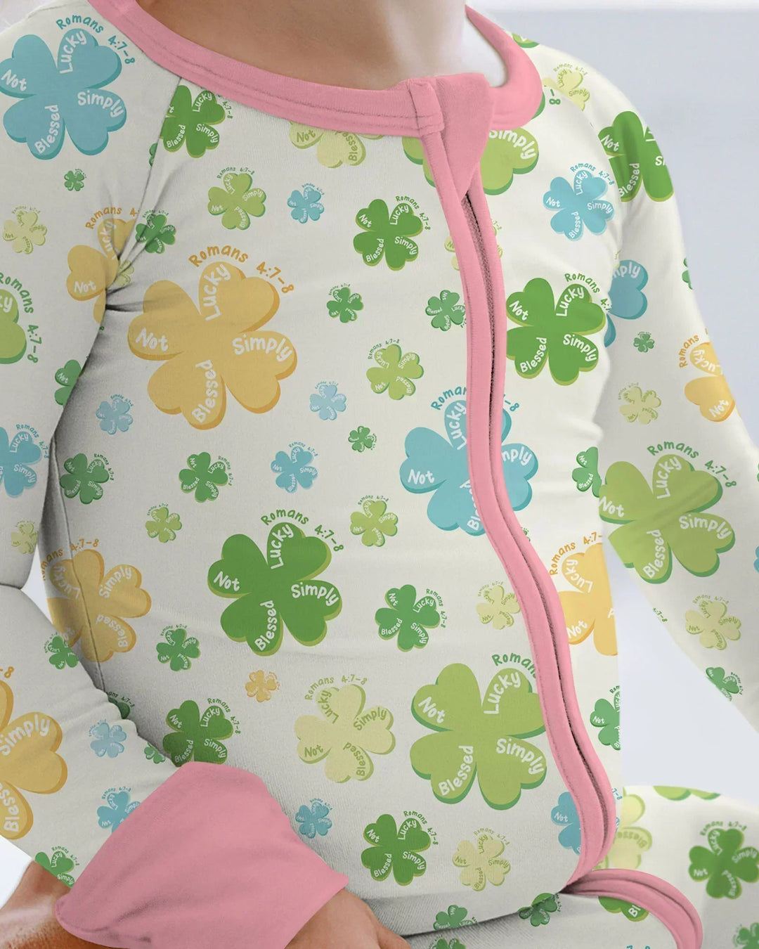 Shamrocks Print St. Patrick's Day Bamboo Convertible Zippy